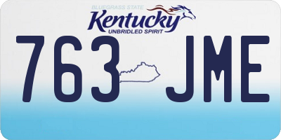 KY license plate 763JME