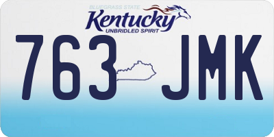 KY license plate 763JMK