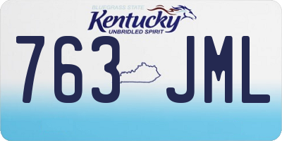 KY license plate 763JML