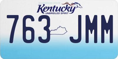 KY license plate 763JMM