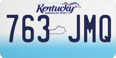 KY license plate 763JMQ