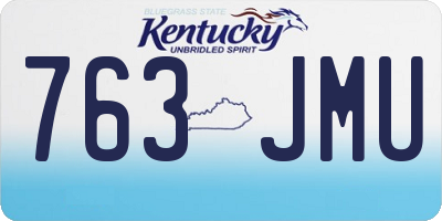 KY license plate 763JMU