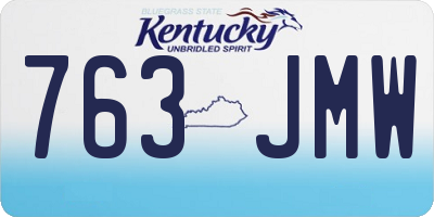 KY license plate 763JMW