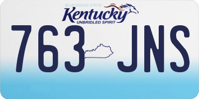 KY license plate 763JNS