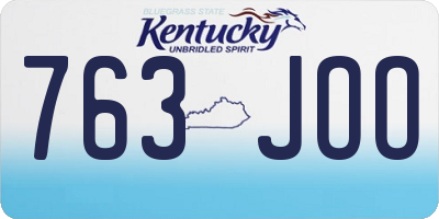 KY license plate 763JOO