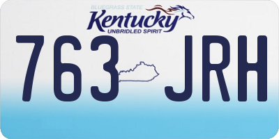 KY license plate 763JRH