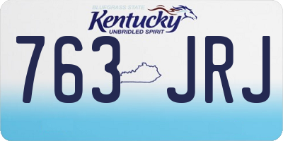 KY license plate 763JRJ