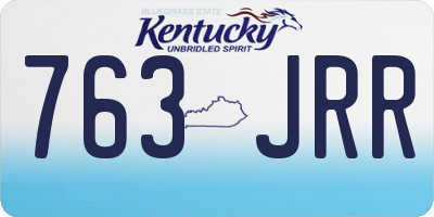 KY license plate 763JRR