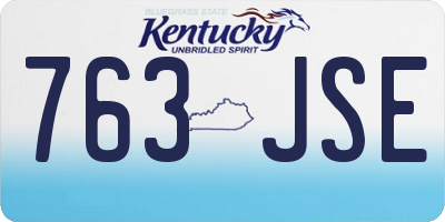 KY license plate 763JSE