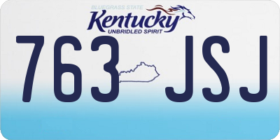 KY license plate 763JSJ