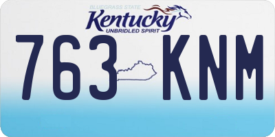 KY license plate 763KNM