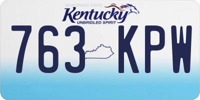 KY license plate 763KPW