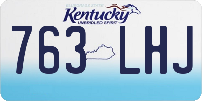KY license plate 763LHJ