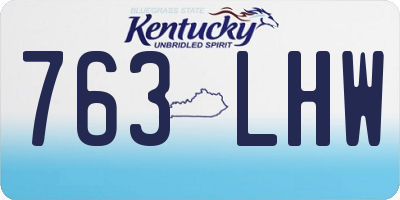 KY license plate 763LHW