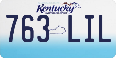 KY license plate 763LIL