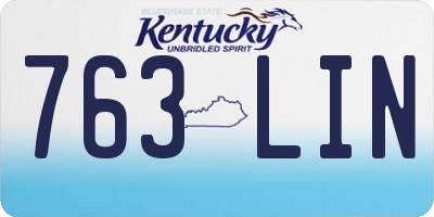 KY license plate 763LIN