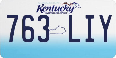 KY license plate 763LIY