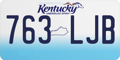 KY license plate 763LJB