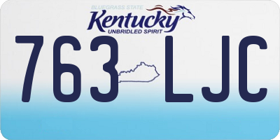 KY license plate 763LJC