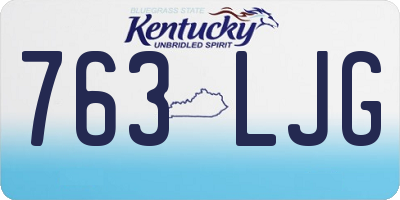 KY license plate 763LJG
