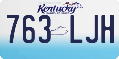 KY license plate 763LJH