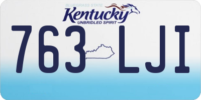 KY license plate 763LJI