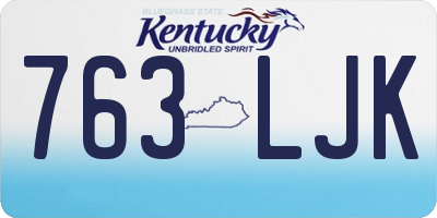 KY license plate 763LJK