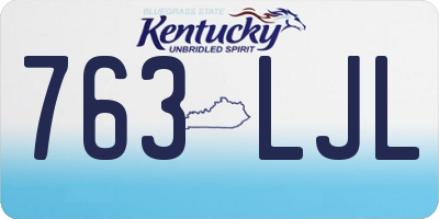 KY license plate 763LJL