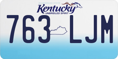 KY license plate 763LJM