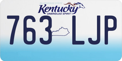 KY license plate 763LJP