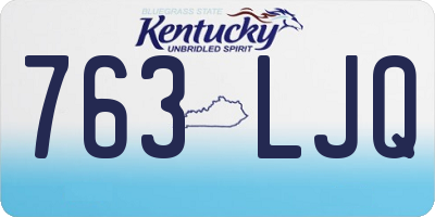 KY license plate 763LJQ
