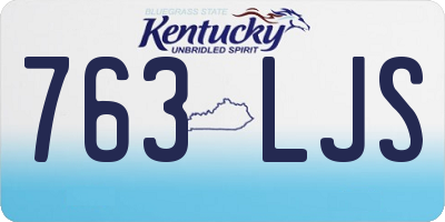 KY license plate 763LJS