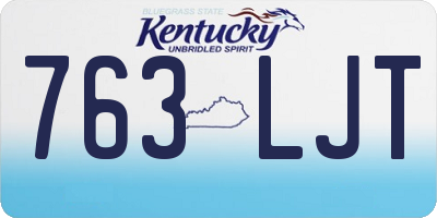 KY license plate 763LJT