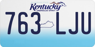 KY license plate 763LJU