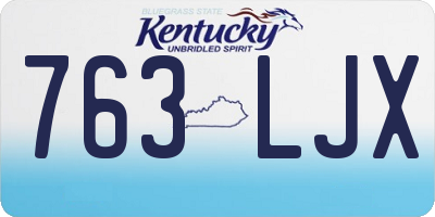 KY license plate 763LJX