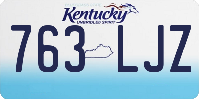 KY license plate 763LJZ