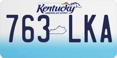 KY license plate 763LKA