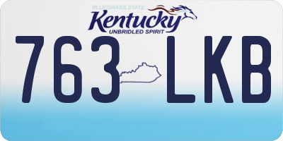 KY license plate 763LKB