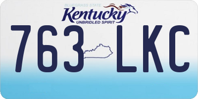KY license plate 763LKC