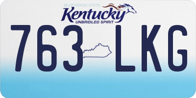 KY license plate 763LKG
