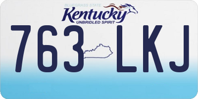 KY license plate 763LKJ