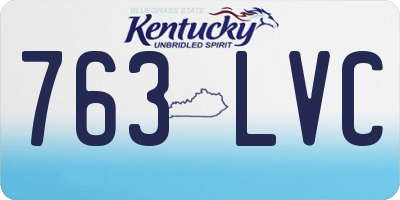 KY license plate 763LVC