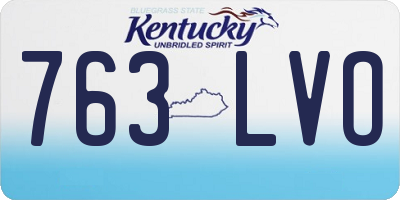 KY license plate 763LVO