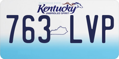 KY license plate 763LVP