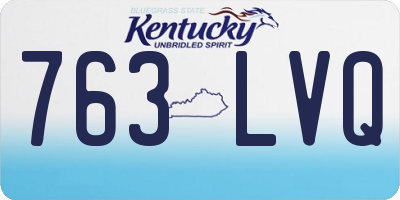 KY license plate 763LVQ
