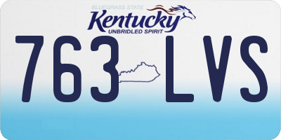KY license plate 763LVS
