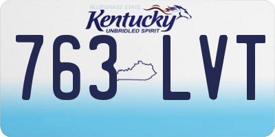 KY license plate 763LVT
