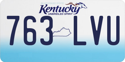 KY license plate 763LVU