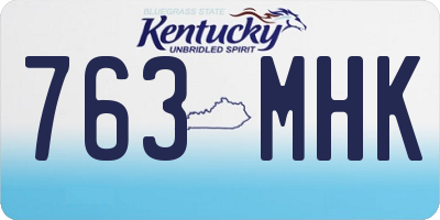 KY license plate 763MHK