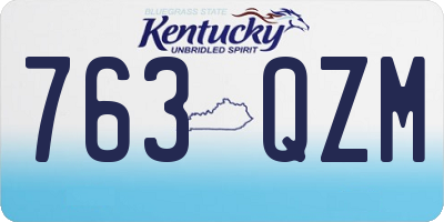KY license plate 763QZM